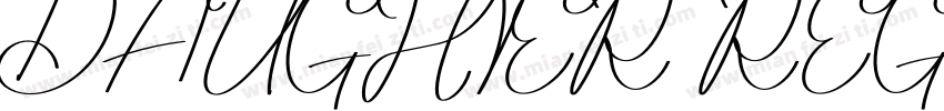 DAUGHTER REGULAR字体转换